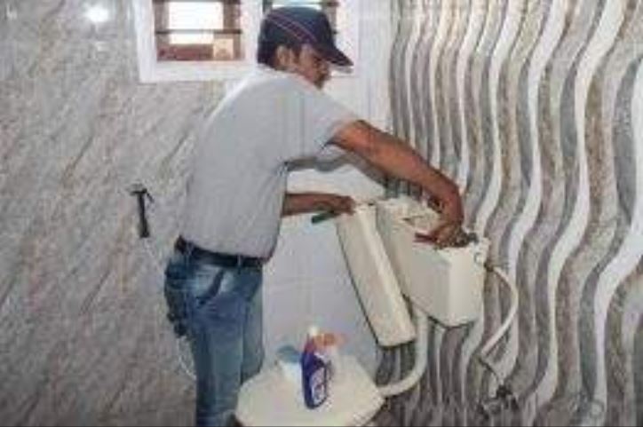 Another angle of plumbing repair